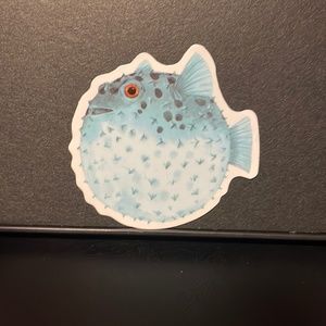 BLUE PUFFER FISH STICKER